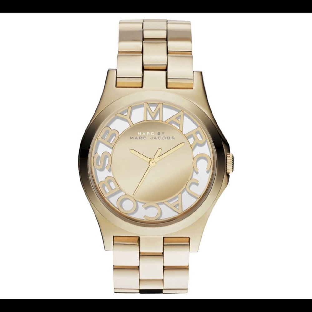 Marc by Marc Jacobs (gold band, clear face)